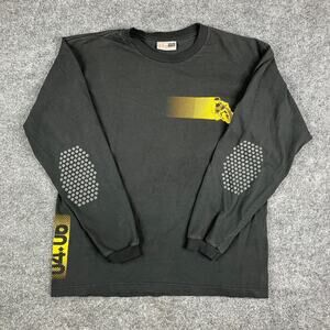 WD Street Savvy Long Sleeve T-Shirt Mens L Black Yellow Graphic Motocross Racing
